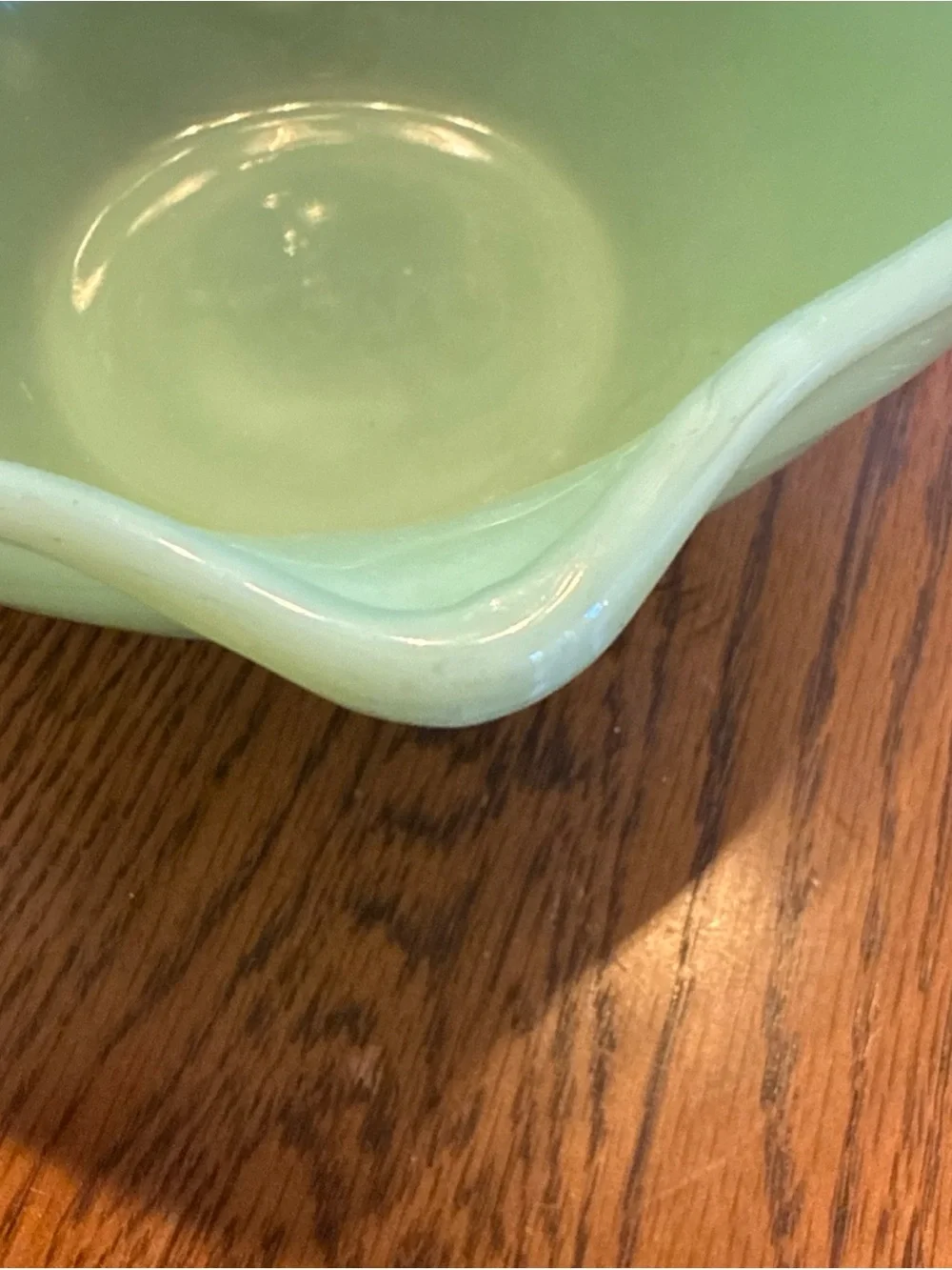 Vintage Light Green Mixing Bowl with Pour Spout and Handle